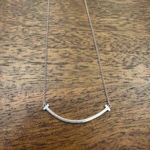 Tiffany & Co. T Smile Necklace Sterling Silver 925 Minimalist Classic
